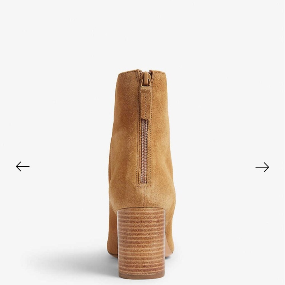 NWB Sandro Sacha Suede Ambre Heeled Boots - Picture 3 of 10